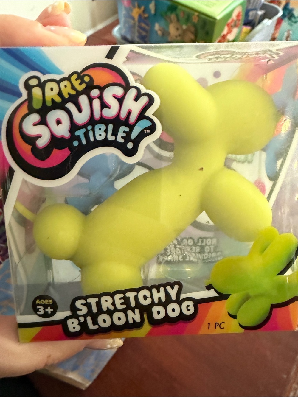Irre Squish.Tible Stretchy B'loon Dog - Neon Lime